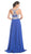 Embellished Sheer Bateau A-line Prom Dress