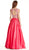 Two Piece Illusion Bateau Evening Ballgown