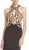 Bead Embellished Halter Sheath Evening Dress