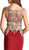 Embroidered V-neck Sheath Evening Dress