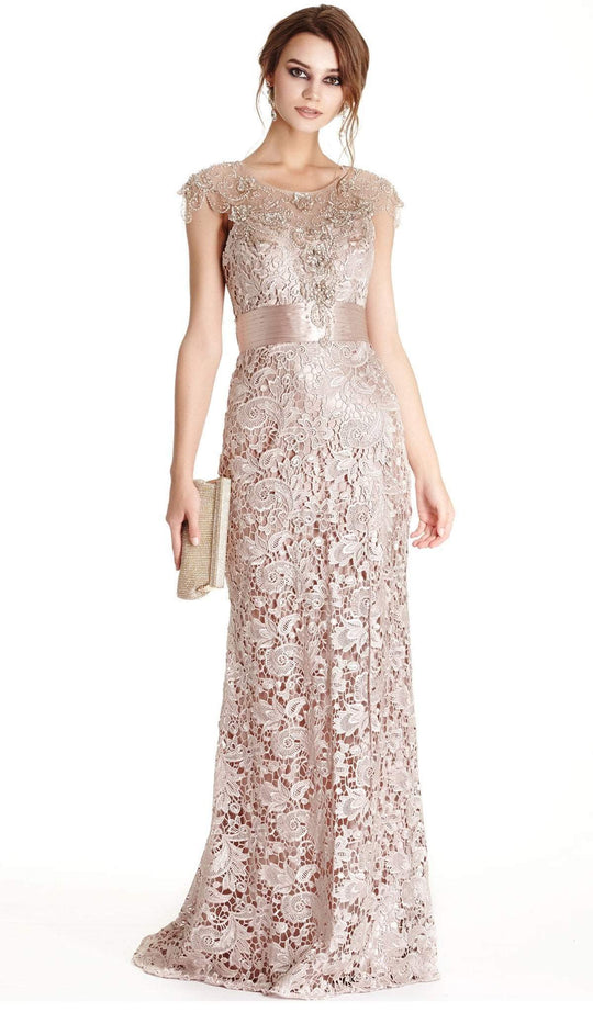 Floral Lace Sheath Mother of Bride Dress