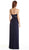 Diagonally Embellished Pleated Evening Dress