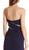 Diagonally Embellished Pleated Evening Dress