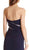 Diagonally Embellished Pleated Evening Dress