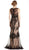 Embellished Illusion Bateau Fitted Evening Dress