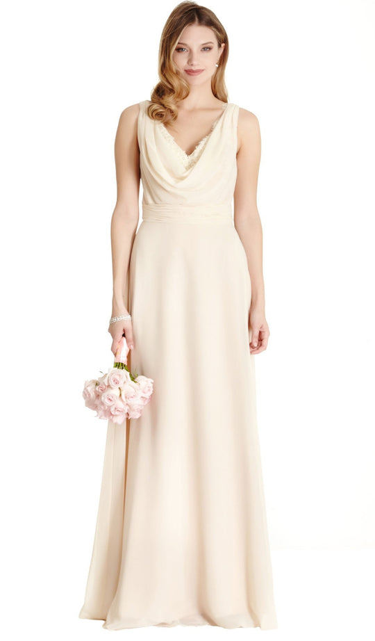 Sleeveless Cowl Neck A line Dress