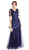 Embellished V-neck Trumpet Evening Dress