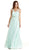 Embellished Illusion V-neck Mesh Evening Dress