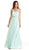 Embellished Illusion V-neck Mesh Evening Dress