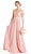 Embellished Lace A-line Evening Dress
