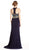 Two Piece Embroidered Halter Sheath Prom Dress