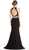 Bedazzled Halter Neck Sheath Prom Dress
