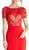 Bedazzled Bateau Neckline Evening Dress