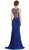 Embellished Halter Sheath Evening Dress
