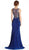 Embellished Halter Sheath Evening Dress