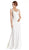 Embellished Cap Sleeve Prom Dress