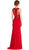 Bedazzled Jewel Neck Sheath Evening Dress