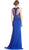 Bedazzled Jewel Neck Sheath Evening Dress
