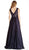 Beaded Lace V-neck A-line Evening Dress