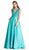 Beaded Lace V-neck A-line Evening Dress