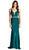Embellished Deep V-neckline Sheath Prom Dress