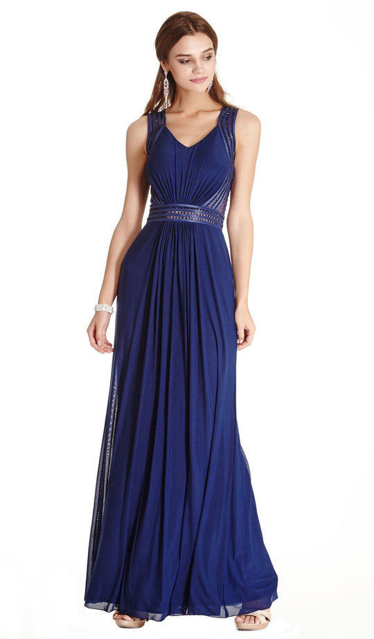 Chic V-neck Sheath Evening Dress