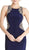 Embellished Jewel Neck Sheath Evening Dress