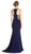 Embellished Jewel Neck Sheath Evening Dress