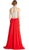 Two Piece Embellished Halter A-line Prom Dress
