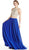Two Piece Embellished Halter A-line Prom Dress