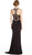 Sleeveless Embellished Halter Evening Dress