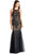 Embellished Illusion Halter Trumpet Prom Dress
