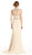Bedazzled Mock Two Piece Sheath Prom Dress