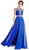 Embellished Ruched Illusion Jewel Prom Dress