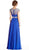 Embellished Ruched Illusion Jewel Prom Dress
