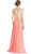 Ornate Illusion Bateau A-line Prom Dress