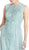 Embroidered Jewel Neck A-line Prom Dress