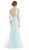 Embroidered Jewel Neck A-line Prom Dress