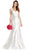Embellished V-neck Mermaid Evening Dress