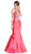 Bedazzled Halter Mermaid Evening Dress