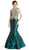 Bedazzled Halter Mermaid Evening Dress