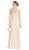 Jeweled Illusion Halter A-line Evening Dress