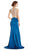 Embellished Illusion Jewel Neck Evening Dress