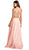Two Piece Embellished Halter Neck Prom Dress