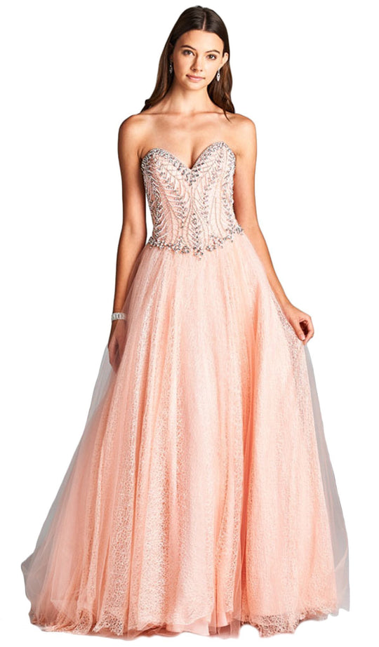 Embellished Sweetheart Neckline Evening Ballgown
