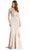 Embellished V-neckline Sheath Evening Dress
