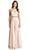Floral Lace Jeweled Evening Dress