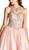 Bejeweled Illusion Halter Evening Ballgown