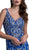 Ornate V-neck Fitted Evening Dress