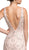 Ornate V-neck Fitted Evening Dress
